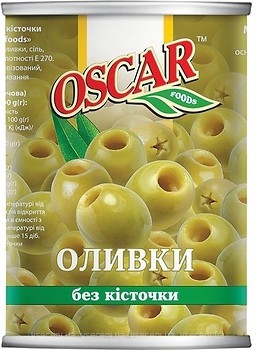 Фото Oscar оливки зелені без кісточки 400 г