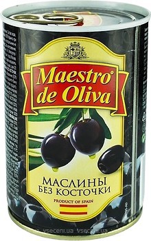 Фото Maestro de Oliva маслини чорні без кісточки 432 г