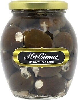Фото MitCimus маслини чорні фаршировані сиром Фета 350 г