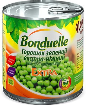 Фото Bonduelle горошок зелений екстра-ніжний 400 г (425 мл)