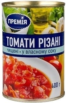 Фото Премія томати різані 400 г