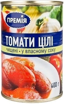 Фото Премія томати цілі очищені 400 г