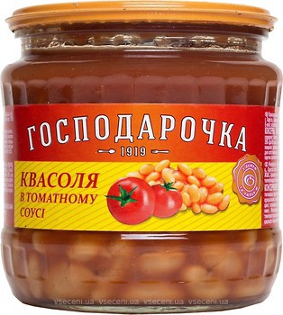 Фото Господарочка квасоля в томатному соусі 450 г