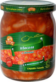 Фото Rio квасоля з овочами в томатному соусі 480 г