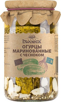 Фото Dworek 1905 огурцы маринованные с чесноком 860 г