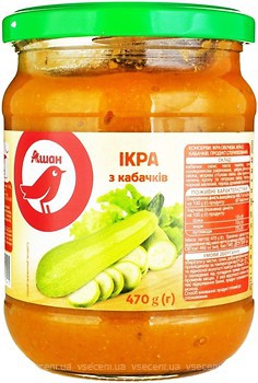 Фото Ашан ікра з кабачків 470 г
