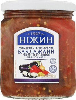 Фото Ніжин баклажани гострі зі східними прянощами 460 г