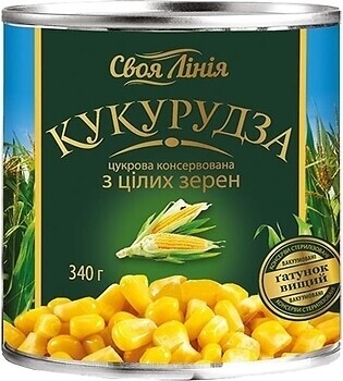 Фото Своя Лінія кукуруза сахарная 340 г