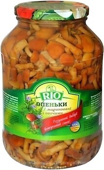 Фото Rio опята маринованные с овощами 1.33 кг