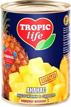 Фото Tropic Life ананас шматочками в сиропі 580 мл