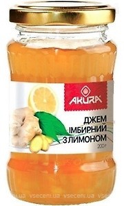 Фото Akura джем Імбирний з лимоном 200 г