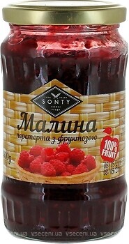 Фото Sonty протерта Малина з фруктозою 400 г