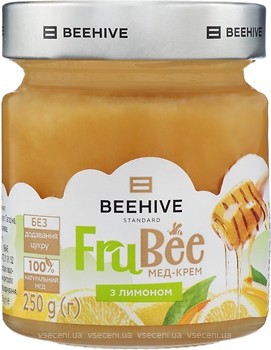 Фото Beehive мед-крем з лимоном 250 г