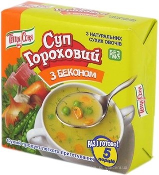 Фото Тітка Соня суп гороховий з беконом 180 г