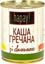 Фото Hapay! каша гречневая со свининой 340 г