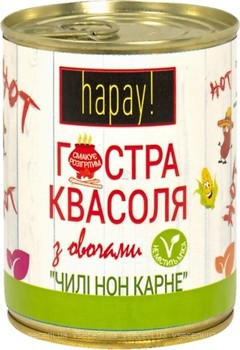 Фото Hapay! гостра квасоля з овочами 340 г
