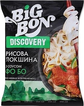 Фото Big Bon локшина рисова по-в'єтнамськи з соусом Фо Бо 65 г