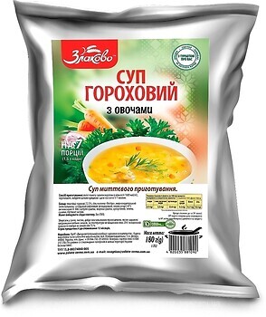 Фото Золоте Зерно суп гороховий Zlakovo з овочами 180 г