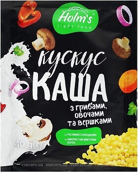 Фото Holm's light food кус-кус з грибами овочами і вершками 40 г