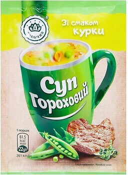Фото Ласочка суп гороховий зі смаком курки 20 г