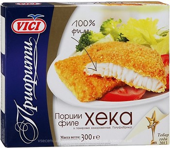 Фото Vici філе хека в паніровці заморожене Пріоріті 300 г