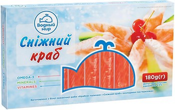 Фото Водный мир крабові палички Сніговий краб охолоджені 180 г