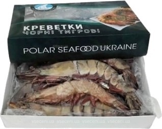 Фото Polar Seafood креветки 2/4 чорні тигрові з головою 1000 г
