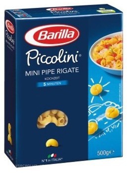 Фото Barilla Piccolini Mini Pipe Rigate 500 г
