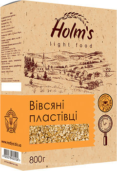 Фото Holm's light food хлопья овсяные 800 г