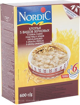 Фото NordiC пластівці 5 видів зернових 600 г