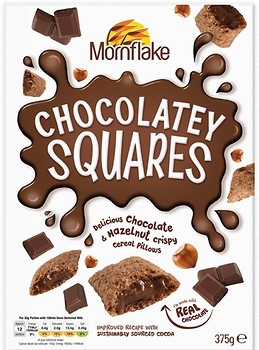 Фото Mornflake сухой завтрак Chocolatey Squares 375 г