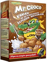 Фото Золоте Зерно сухий сніданок Mr.Croco кульки зі смаком згущеного вареного молока 75 г