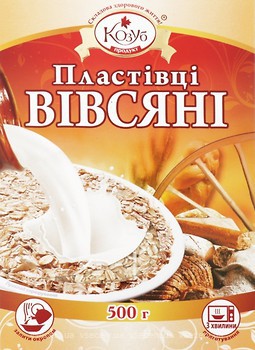 Фото Козуб пластівці вівсяні 500 г