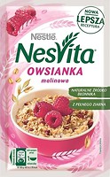 Фото Nestle Nesvita каша овсяная с молоком и кусочками малины 45 г
