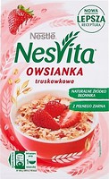 Фото Nestle Nesvita каша вівсяна з молоком і шматочками полуниці 45 г