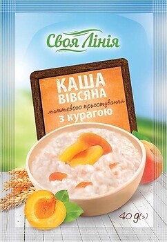 Фото Своя Лінія каша овсяная с курагой 40 г