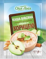 Фото Своя Лінія каша вівсяна з яблуком і корицею 40 г