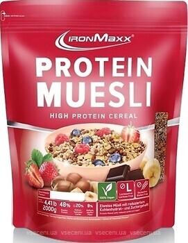 Фото IronMaxx мюслі з протеїном і з фундуком 2 кг