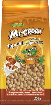 Фото Золоте Зерно сухий сніданок Mr.Croco кульки зі смаком карамелі 200 г