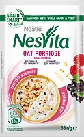 Фото Nestle Nesvita каша вівсяна з шматочками чорної смородини, малини і вітамінами B і C 35 г