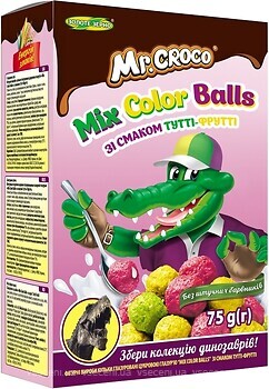 Фото Золоте Зерно сухий сніданок Mr.Croco мікс кульки Тутті-Фрутті 75 г