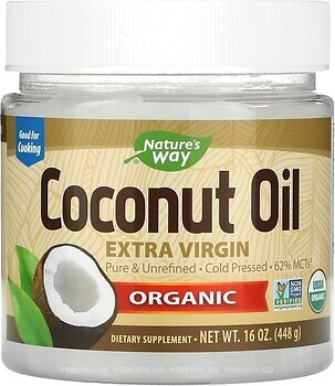 Фото Nature's Way кокосова Organic Coconut Oil Extra Virgin 448 г