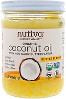 Фото Nutiva кокосова Coconut Oil Butter Flavor 414 мл
