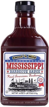 Фото Mississippi соус барбекю BBQ солодкий і не гострий 510 г