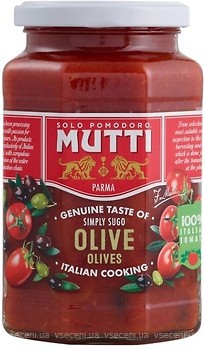 Фото Mutti соус томатний з оливками 400 г