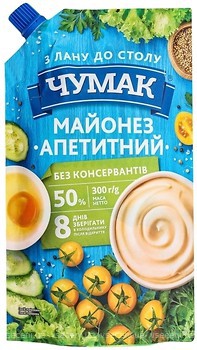 Фото Чумак майонезний соус Апетитний 50% 300 г