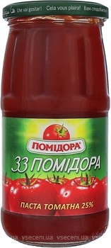 Фото Помидора паста томатна 33 помідора 25% 460 г