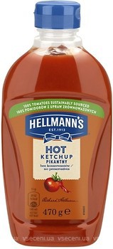 Фото Hellmann's кетчуп гострий 470 г