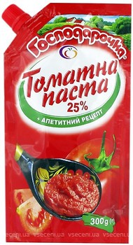 Фото Господарочка томатна паста 25% 300 г