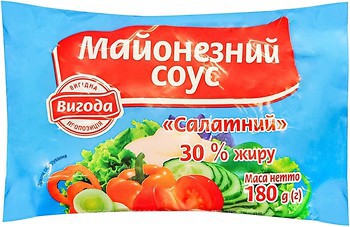 Фото Вигода майонезний соус Салатний 30% 180 г